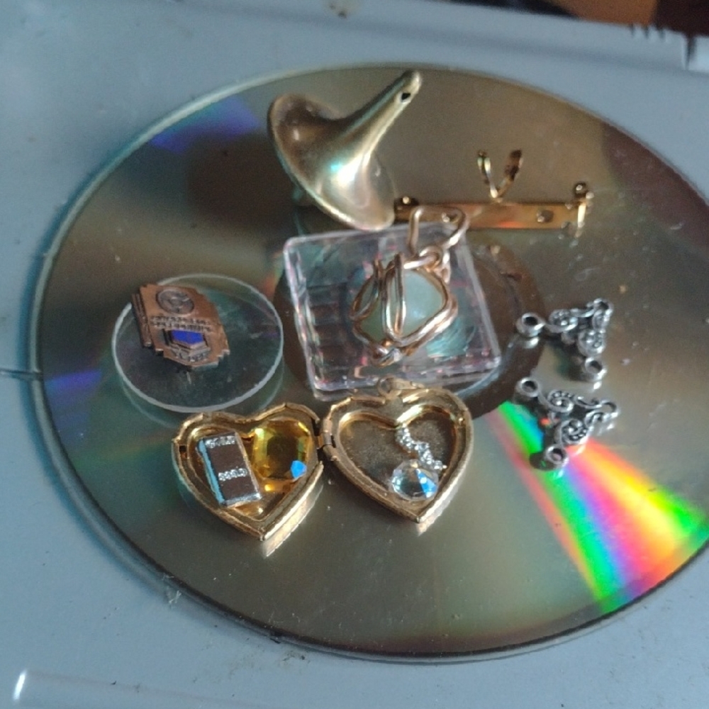 Gold and Silver Heart Charms